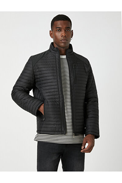 Koton Капитониран джоб на яката със стойка за палто Детайли