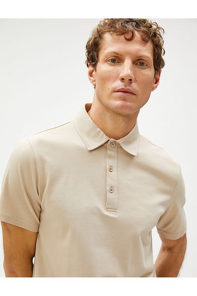 Koton Βασικό T-Shirt Polo λαιμόκοψη βαμβακερό