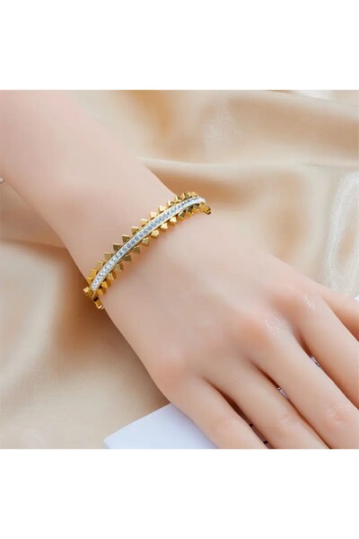 Bontexs سوار بتصميم أنيق بأحجار لامعة