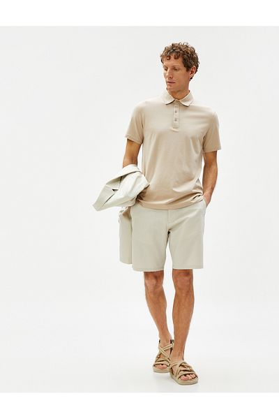 Koton Βασικό T-Shirt Polo λαιμόκοψη βαμβακερό