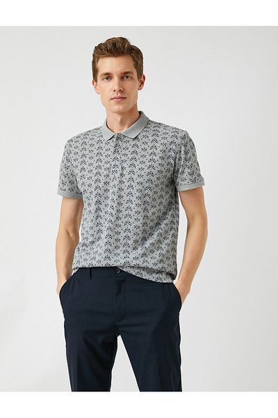 Koton Vzorované tričko Polo s výstřihem