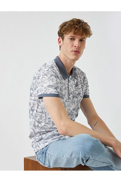 Koton Floral Polo Neck T-Shirt