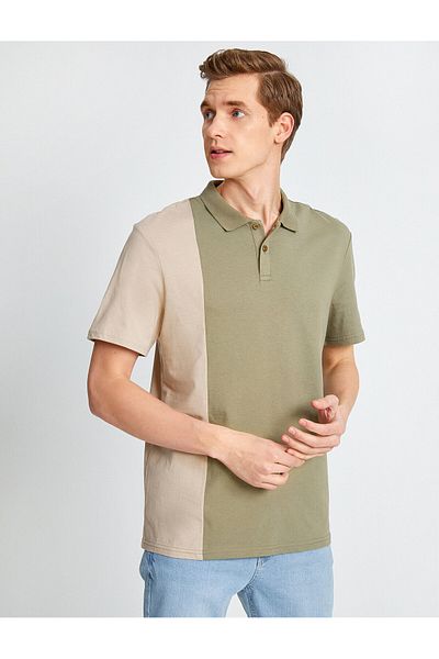 Koton Μπλουζάκι Polo με λαιμόκοψη χρώματος