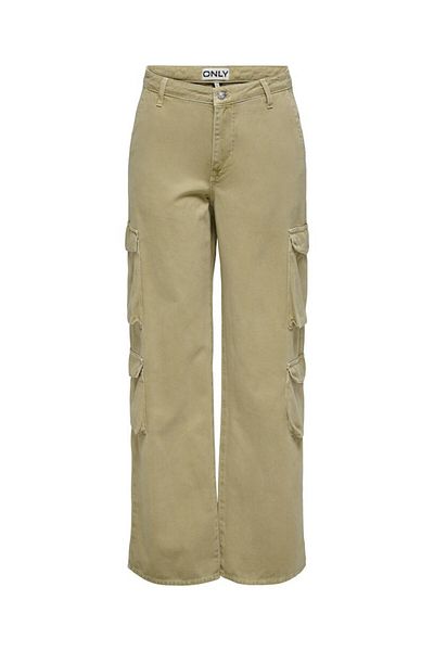 ONLY Μπεζ γυναικείο παντελόνι Cargo - Onlmirren Mw, Loose Fit, Stonegray 15331719