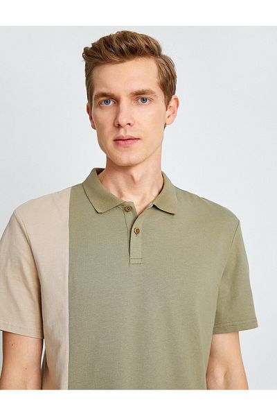 Koton Μπλουζάκι Polo με λαιμόκοψη χρώματος
