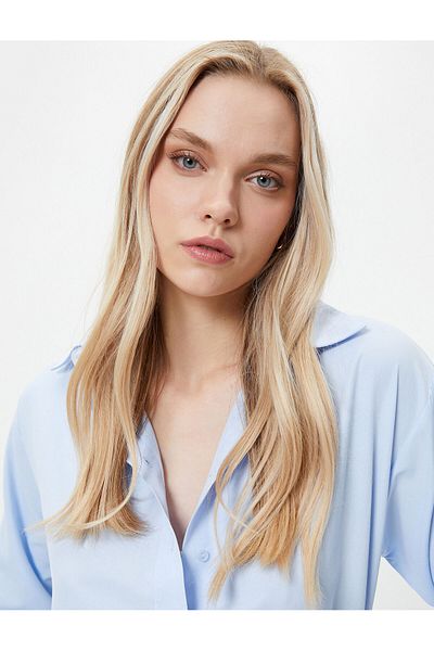 Koton Basic Poplin Shirt Long Sleeve Buttoned Regular Fit