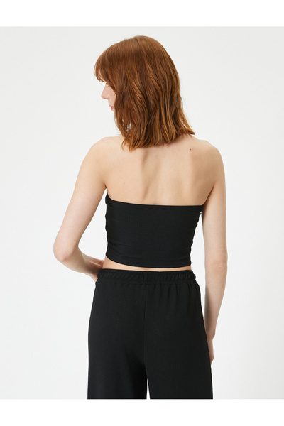 Koton Felső texturált Crop pánt nélküli férfi cipő Gx9688