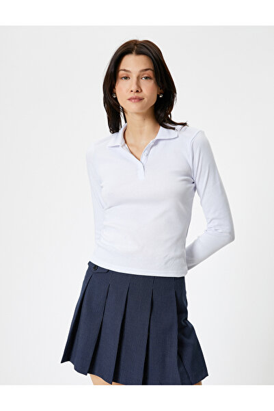 Koton Rollkragen Langarm Geknöpft Standardschnitt