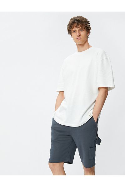 Koton Cargo Pocket Detailed Shorts Knitted with Lace Waist