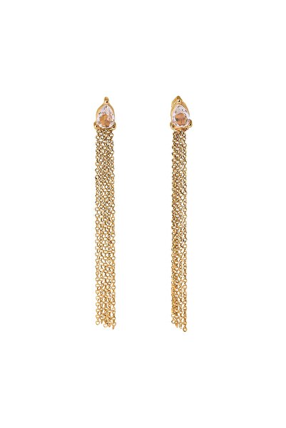 PARFOIS Zincir Detaylı Uzun Küpe