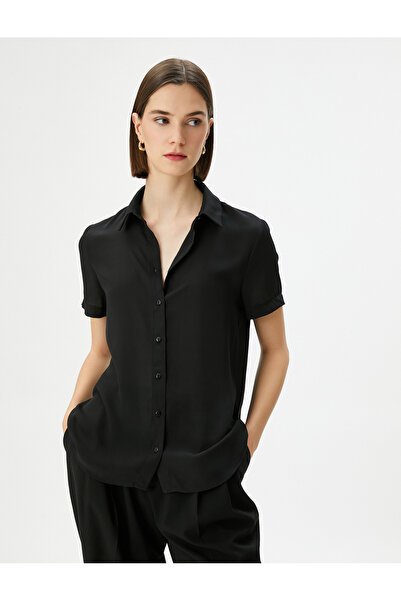 Koton Sifon ing rövid ujjú klasszikus gallérral