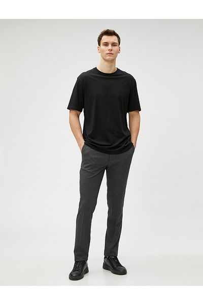 Koton Woven Trousers Buttoned Pocket Detailed