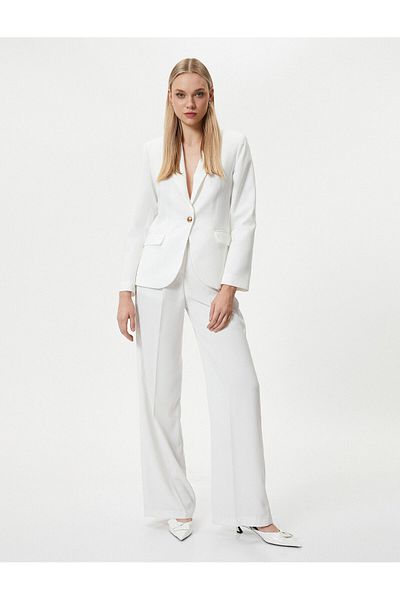 Koton Blazer Jacket Single Button with Flap Pocket