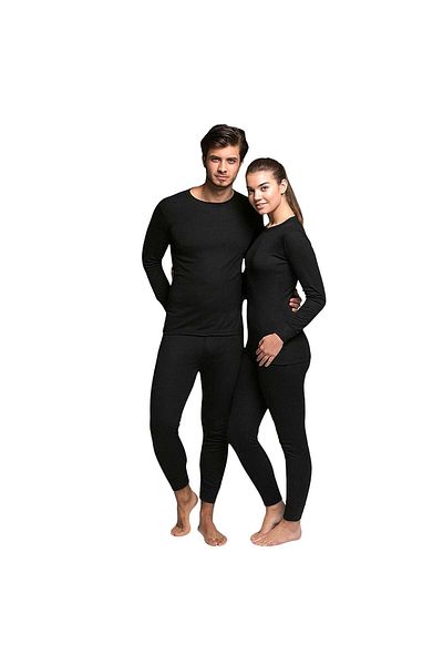 THERMOFORM Термобельо за възрастни - Active Rib - Черно