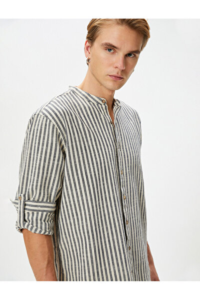 Koton Чоловічий темно-синій смугастий гольф