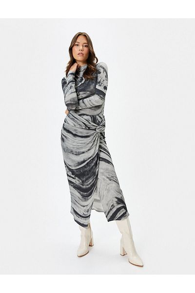 Koton Şahika Ercümen Midi Skirt - Abstract Patterned