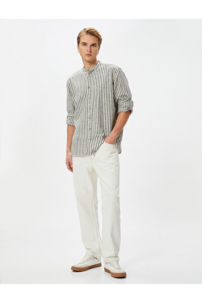 Koton Чоловічий темно-синій смугастий гольф