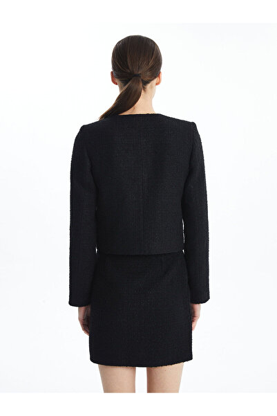 LC Waikiki Bisiklet Yaka Ekose Kadın Tüvit Ceket