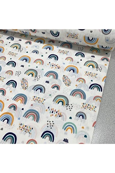 Bebek Özel Півметра бавовняної тканини з малюнком веселки 50x240 см