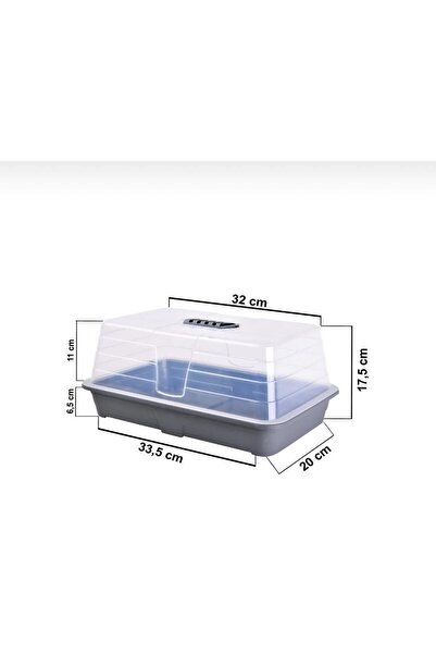 SERİNOVA Mini Hobi Sera SETİ , 4,1 Litre Fide Tohum Yetiştirme Fanusu ve 5 LT TORF
