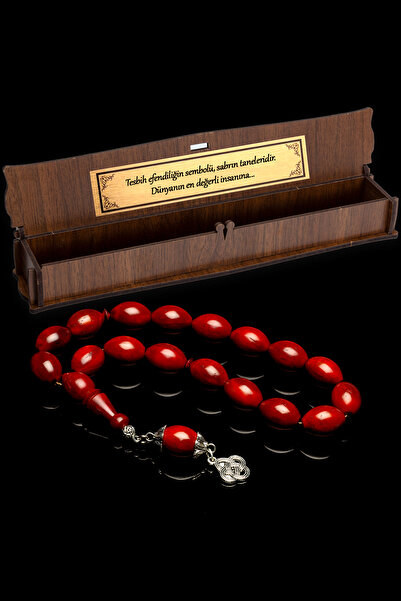 OTTOTESBİH 12X16Mm Mascot Length Men's Prayer Beads - Efe and Henna Checkers