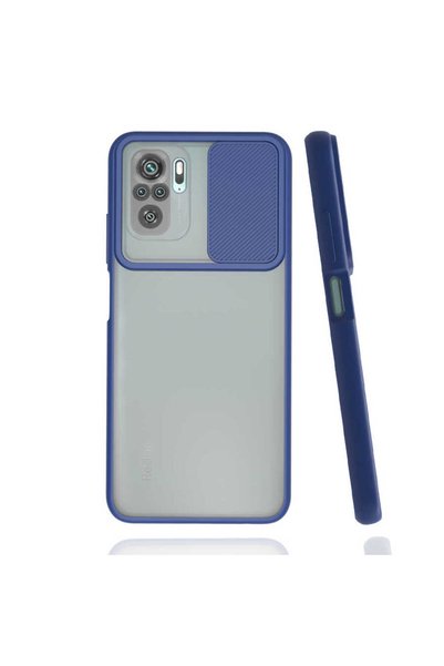 kilifone Xiaomi Redmi Note 10S - Case Slide Sliding Back Frosted Lens Cover -...