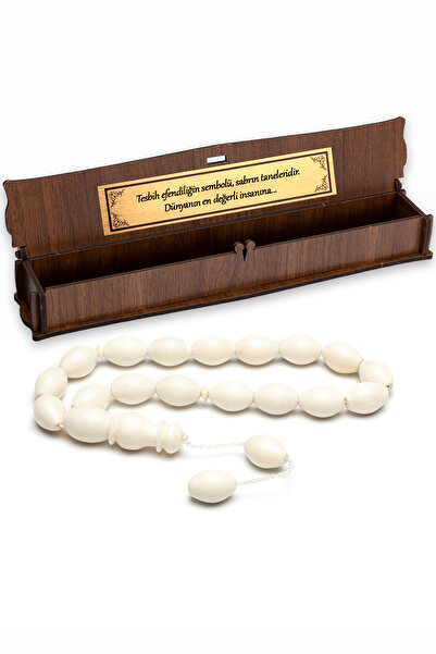 OTTOTESBİH Men's 12X16Mm Mascot Size Camel Bone Rosary