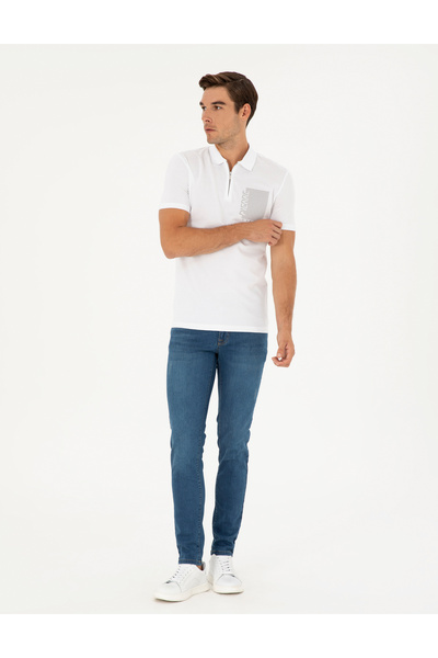 Pierre Cardin Μπλε Τζιν Παντελόνι Στενής Γραμμής 50294621-VR036