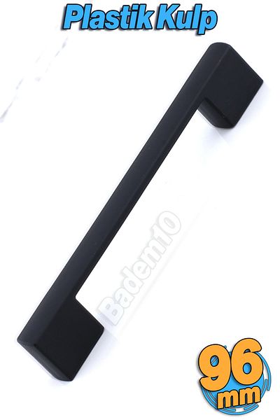 Badem10 (PLASTIC HARD) Mâner Lac 96 Mm Mobilier Negru Sertar Bucătărie Dulap Mâner Dulap Mâner