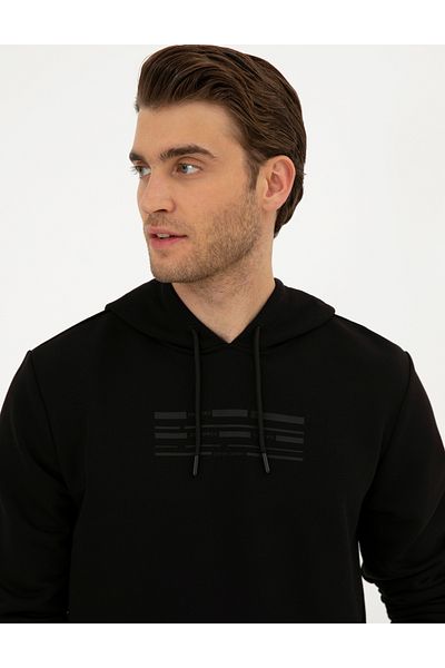 Pierre Cardin Черен суитшърт с нормална кройка 50295772-VR046