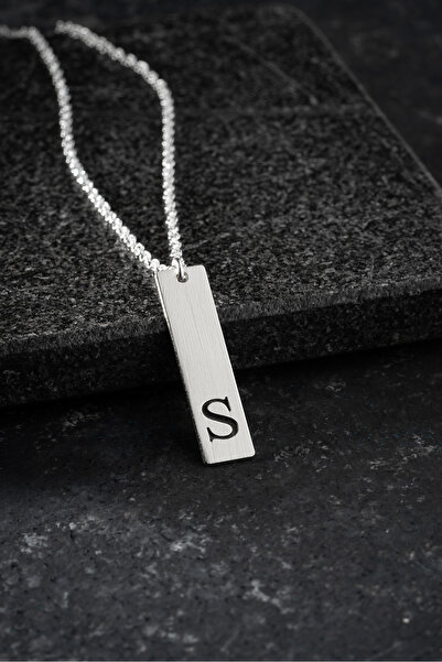 Vetro Silver Erkek Özel Tasarım 925 Ayar Gümüş S Harf Kolye