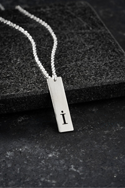 Vetro Silver Erkek Özel Tasarım 925 Ayar Gümüş İ Harf Kolye