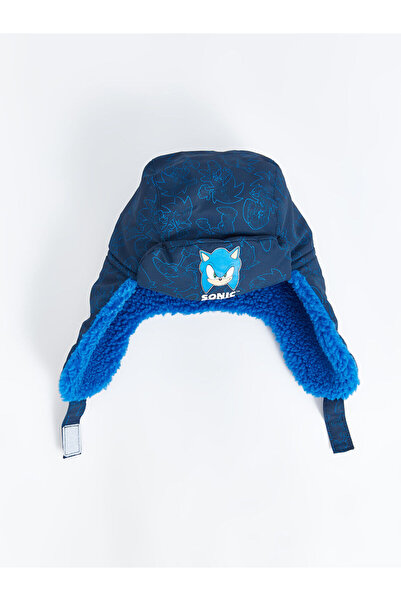 LC Waikiki Marineblau bedruckte Schneemütze für Jungen