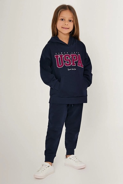Polo U.S. Polo Girl's Tracksuit Set Us1601 Navy