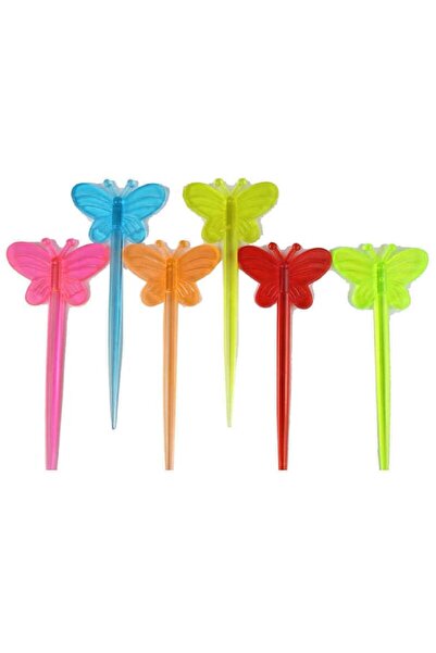 TATLI GÜNLER PLASTİK RENKLİ KELEBEK KÜRDAN