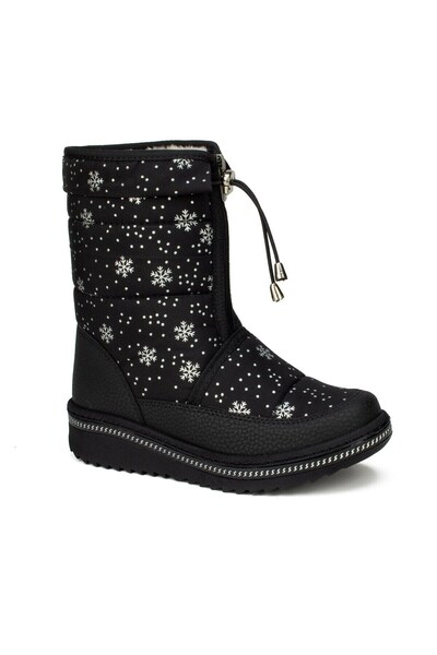 Nstil Lepetit Children's Snow Boots Snow Patterned Zipper Furry Chain Anti-Slip Sole 35-45