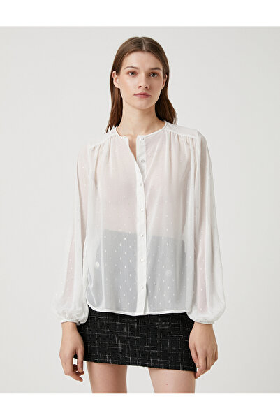 Koton Sifon ing kerek nyakú ballon ujjú