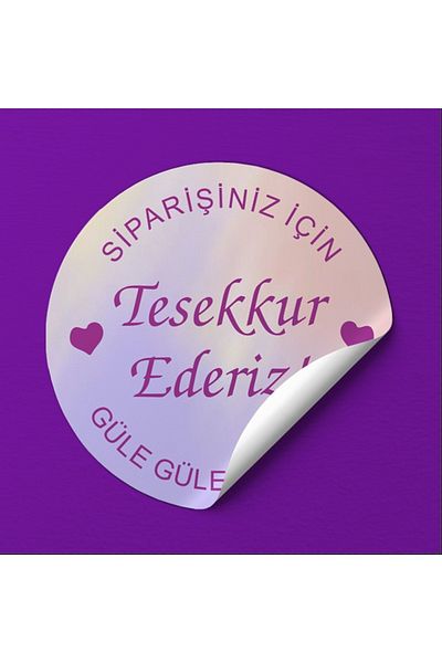 EcoNest Thank You for Your Order Sticker Arted (3,7X3,7Cm) Use Goodbye 108 Units