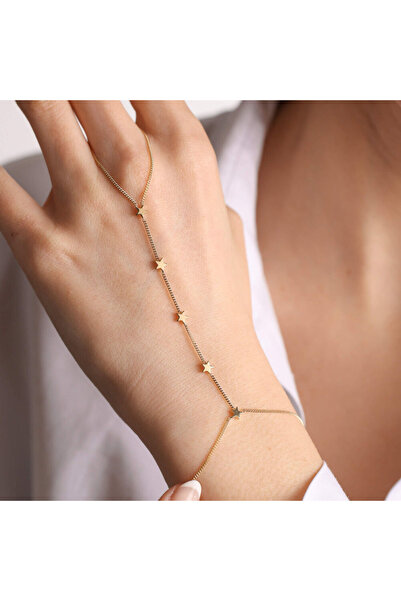 Sembol Gold Altın Şahmeran Bileklik 14 Ayar Yıldız Form