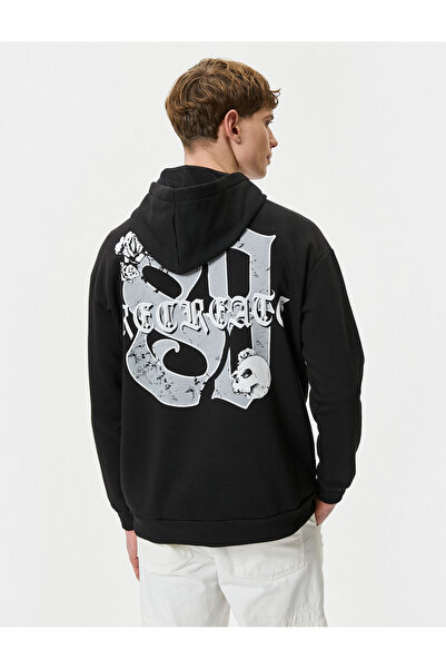 Koton Χαλαρή εφαρμογή με θέμα το κρανίο - Φούτερ με στάμπα στην πλάτη