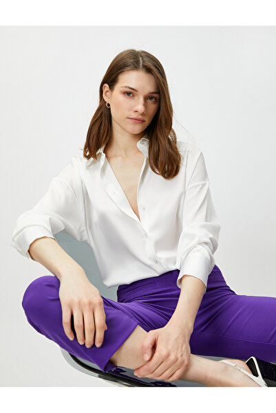 Koton Σατέν πουκάμισο μακρυμάνικο