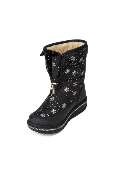 Nstil Lepetit Children's Snow Boots Snow Patterned Zipper Furry Chain Anti-Slip Sole 35-45