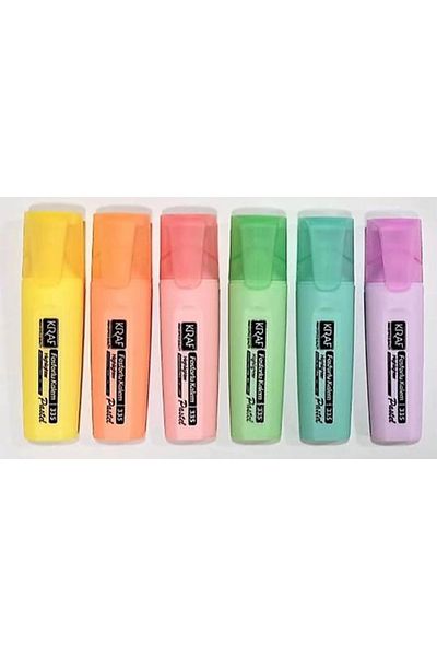 KRAF 335 Pastel Colors 6-Piece Highlighter