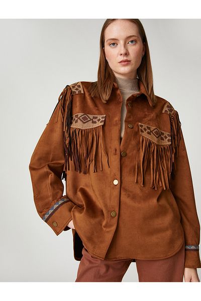 Koton Braune Mädchenjacke 3WAK10271EK