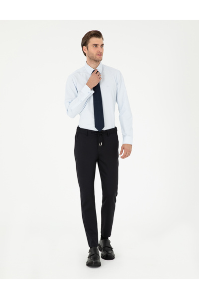 Pierre Cardin Lacivert Slim Fit Jogger Kanvas Pantolon 50296207-VR033