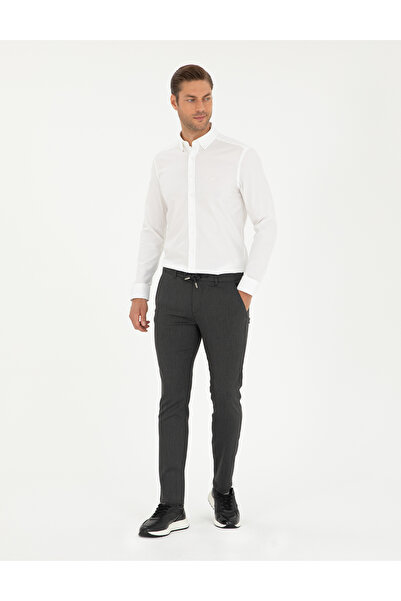 Pierre Cardin Antrasit Slim Fit Jogger Kanvas Pantolon 50296207-VR006