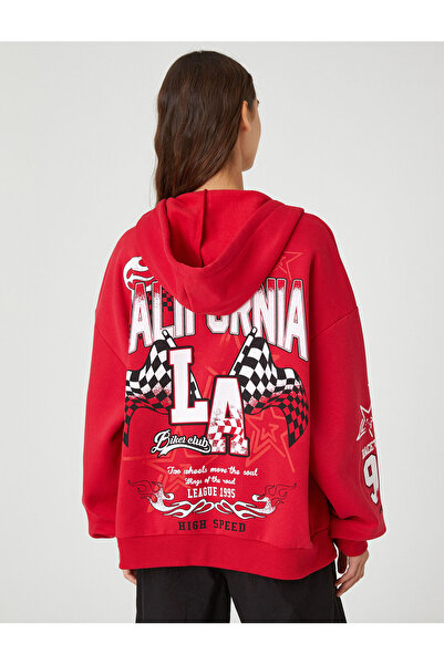 Koton Bluza oversize, zapinana na zamek z tyłu, z długim rękawem, polarem wewnątrz