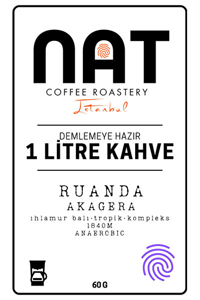 Nat Coffee Roasting Ruanda Akagera-Özel Demleme-1 Litre Filtre Kahve