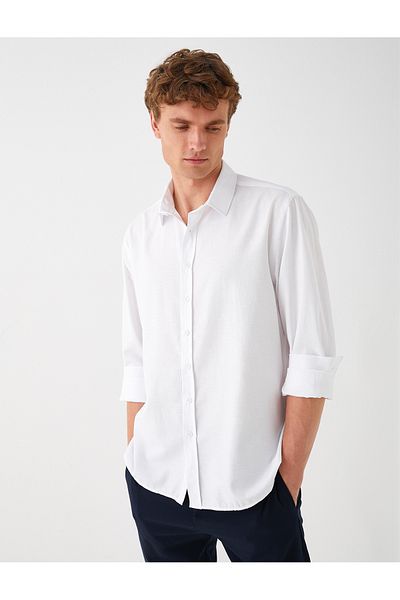 Koton Men's White Shirt 3WAM60143HW