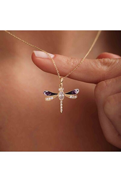 Sembol Gold Altın Yusufcuk Kolye Mineli